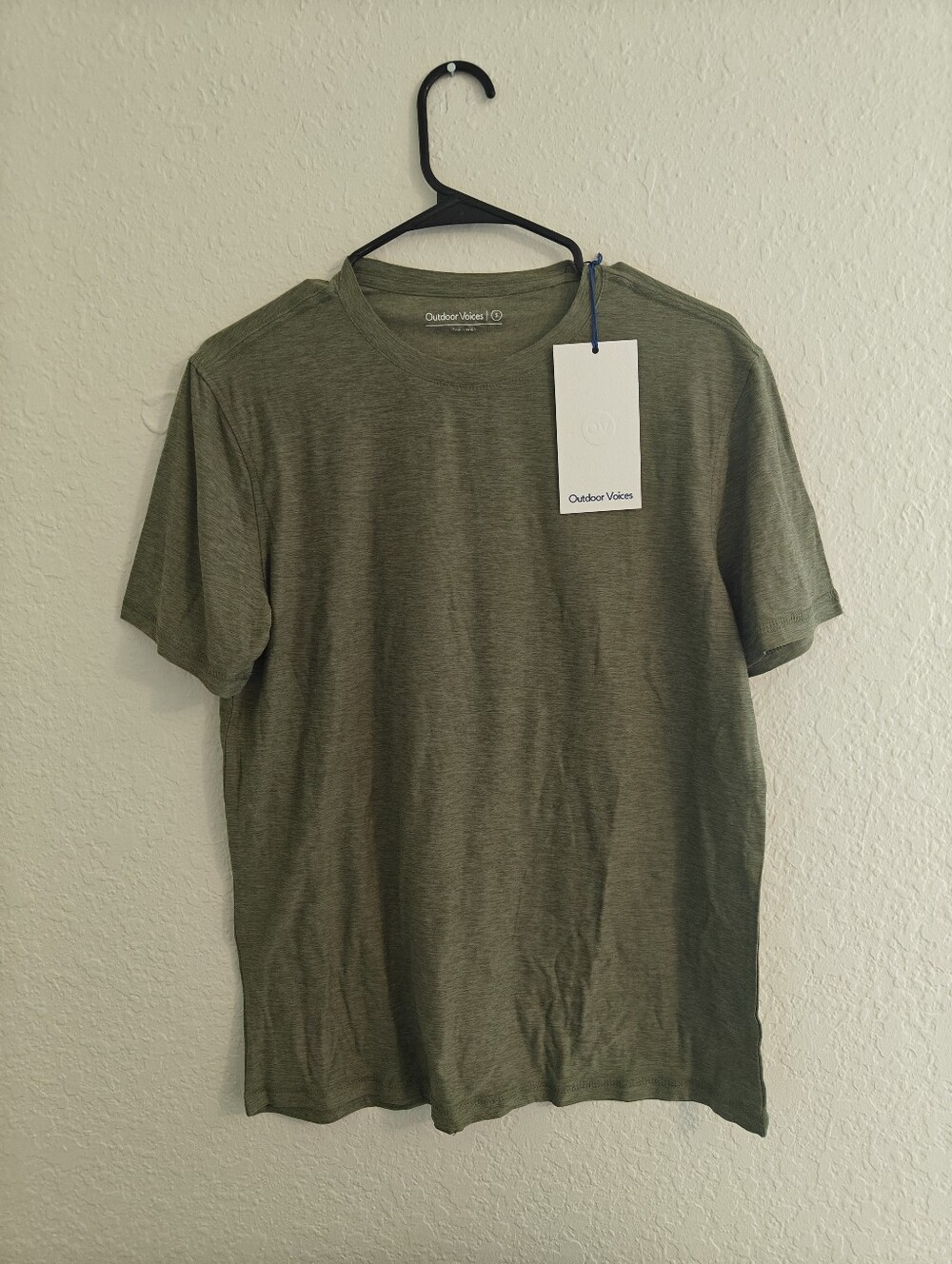 NWT Outdoor Voices Cloudknit Tee Green Shirt Size Small